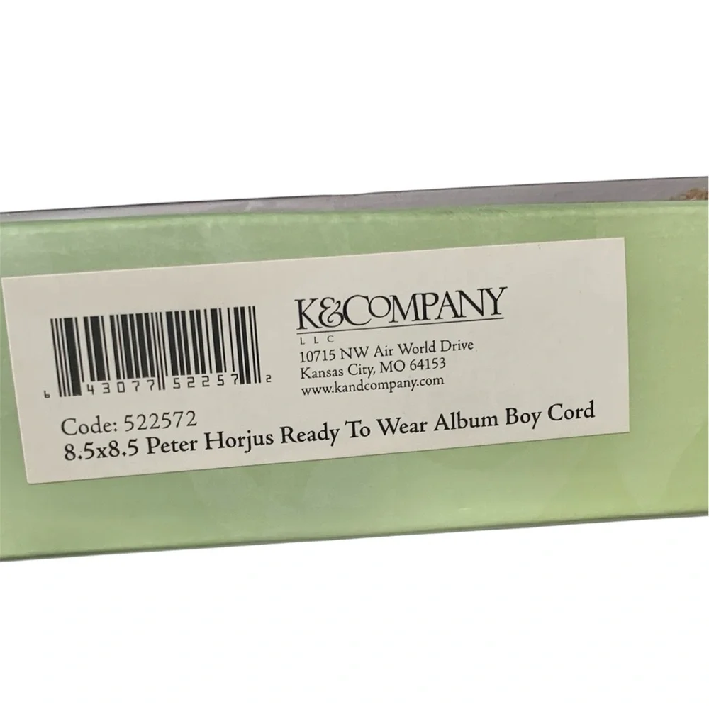 K & COMPANY Peter Horjus 8.5X 8.5 Ready to Wear Boys Corduroy Scrapbook